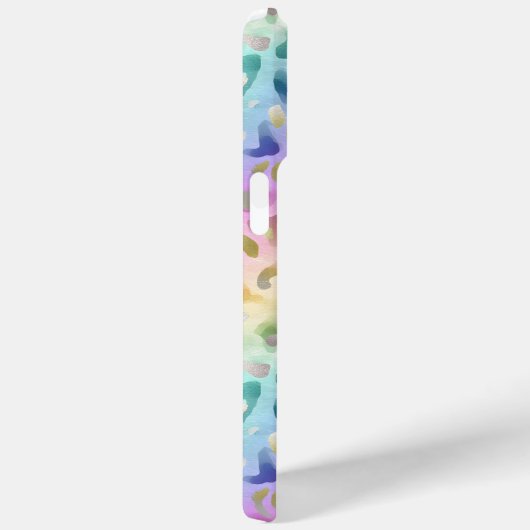 Pastel Iridescent Leopard Print Monogrammed Case-Mate iPhoneケース (裏面 / 右)