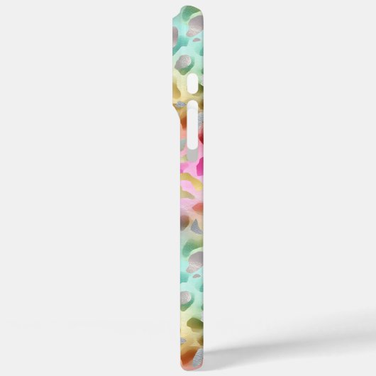 Pastel Iridescent Leopard Print Monogrammed Case-Mate iPhoneケース (裏面 / 左)