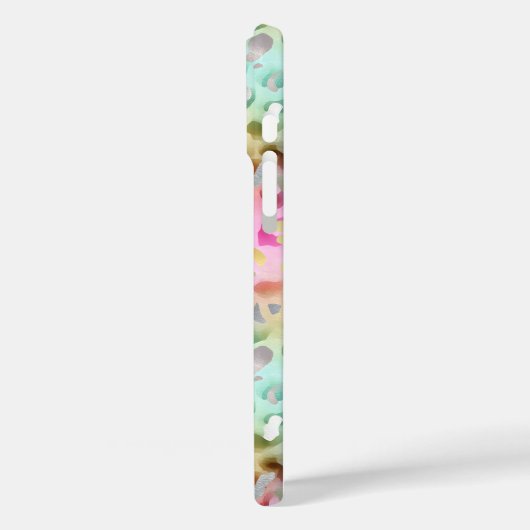 Pastel Iridescent Leopard Print Monogrammed Case-Mate iPhoneケース (裏面 / 左)