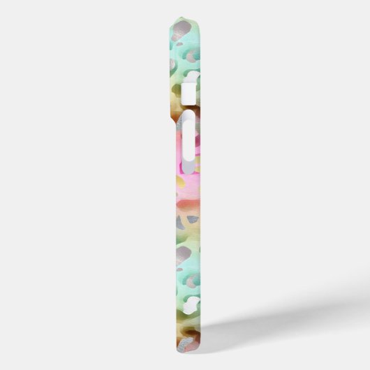 Pastel Iridescent Leopard Print Monogrammed Case-Mate iPhoneケース (裏面 / 左)