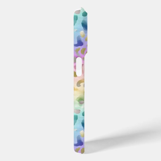 Pastel Iridescent Leopard Print Monogrammed Case-Mate iPhoneケース (裏面 / 右)