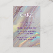 Pastel Iridescent Marble Cake Care  名刺 (裏面)