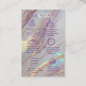 Pastel Iridescent Marble Cake Care  名刺 (正面)
