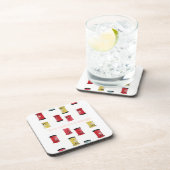 Pastel Japanese Postbox: Watercolor Crayon Style コースター (右側)