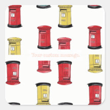 Pastel Japanese Postbox: Watercolor Crayon Style