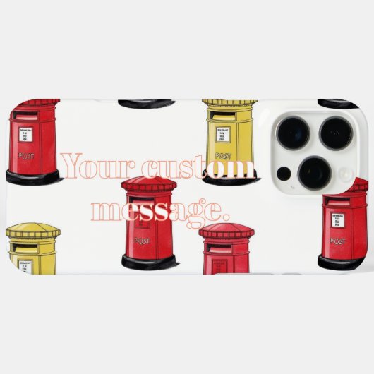 Pastel Japanese Postbox: Watercolor Crayon Style  Case-Mate iPhoneケース (裏面 (横))