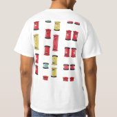 Pastel Japanese Postbox: Watercolor Crayon Style Tシャツ (裏面)