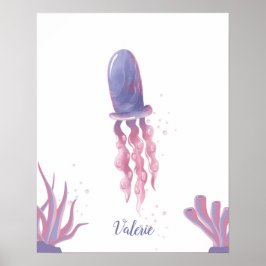 Pastel Jellyfish Dreams Customizable ポスター