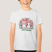 Pastel Kawaii Pets Illustration Cute Animals トライブレンドＴシャツ (正面)