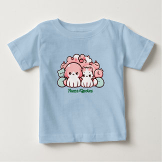 Pastel Kawaii Pets Illustration Cute Animals ベビーTシャツ