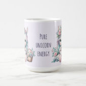 Pastel Kawaii Unicorn Doll with Flower Basket コーヒーマグカップ (中央)