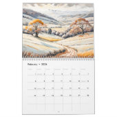 Pastel Landscapes – Art Calendar 2026 カレンダー (2月 2026)
