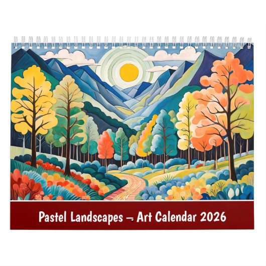 Pastel Landscapes – Art Calendar 2026 カレンダー (カバー)