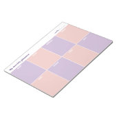 Pastel Lavender and Peach Custom Weekly Planner ノートパッド (アングル)