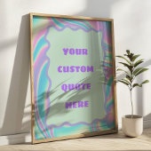 Pastel Lavender, Pink & Blue Custom Quote ポスター