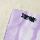 Pastel Lavender Tie-Dye Watercolor Effect ビーチタオル (インサイチュ)