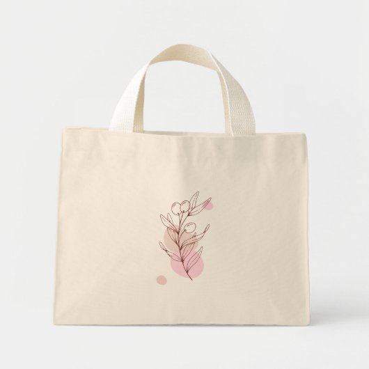 Pastel Leaves Tote Bag ミニトートバッグ (正面)