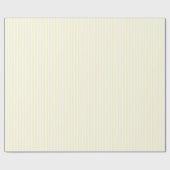 Pastel Lemon Yellow and White Stripes Pale Yellow ラッピングペーパー (フラット)