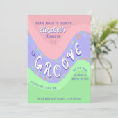 Pastel Lets Groove Girl's Birthday Invitation 招待状 (スタンド正面)