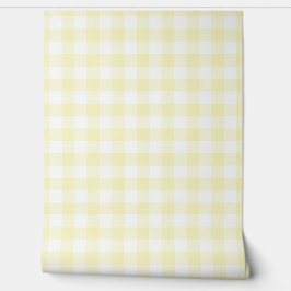 Pastel Light Yellow Check Buffalo Plaid 壁紙
