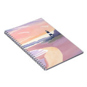 Pastel Lighthouse | Coastal Beach Shore Watercolor ノートブック (右側)