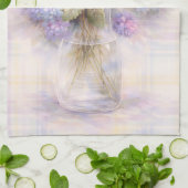 Pastel Lilac Hydrangea Kitchen Tea Towel キッチンタオル (折り畳み)