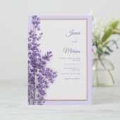 Pastel Lilac Romantic Gold Lavender Frame 招待状 (スタンド正面)