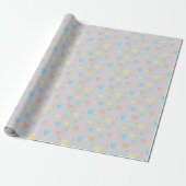 Pastel love Heart Pattern Gift Wrap ラッピングペーパー (アンロールド)