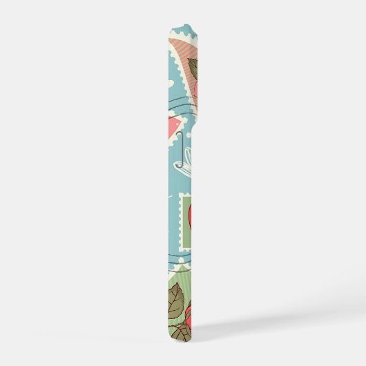 Pastel Love Hearts Floral Phone Case iPhoneケース (右側面)