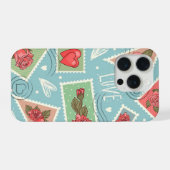 Pastel Love Hearts Floral Phone Case iPhoneケース (裏面横)