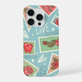 Pastel Love Hearts Floral Phone Case iPhoneケース (裏面)