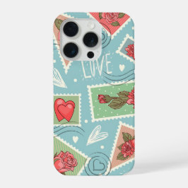 Pastel Love Hearts Floral Phone Case iPhone 15 Proケース