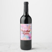 Pastel Love & Romance Valentine Wine Label ワインラベル (正面)
