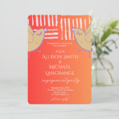 Pastel Lovebirds Engagement Party 招待状 (スタンド正面)