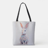 Pastel Low-Poly Bunny トートバッグ (裏面)