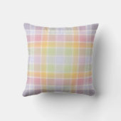 Pastel Madras Custom Throw Pillow for Nursery クッション (裏面)