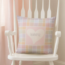 Pastel Madras Custom Throw Pillow for Nursery クッション