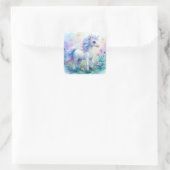 Pastel Magical Unicorn Sticker スクエアシール (バッグ)