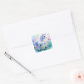 Pastel Magical Unicorn Sticker スクエアシール (封筒)