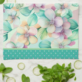 Pastel Magnolia Flowers キッチンタオル (折り畳み)