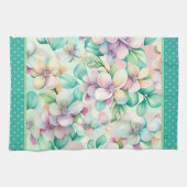 Pastel Magnolia Flowers キッチンタオル (横)