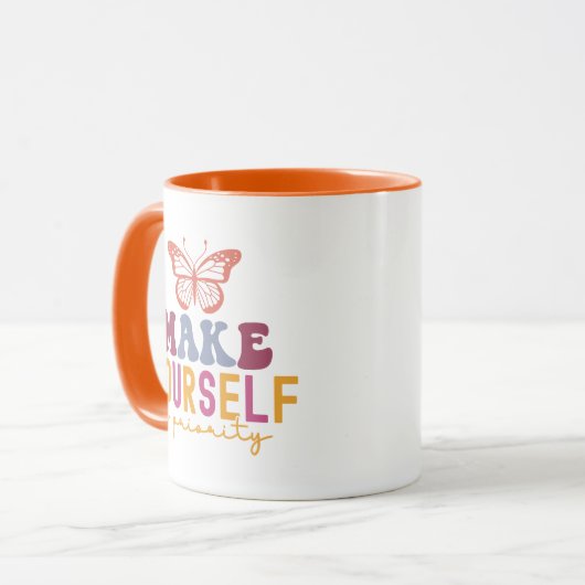 Pastel "Make Yourself a Priority" Self Care マグカップ (正面左)