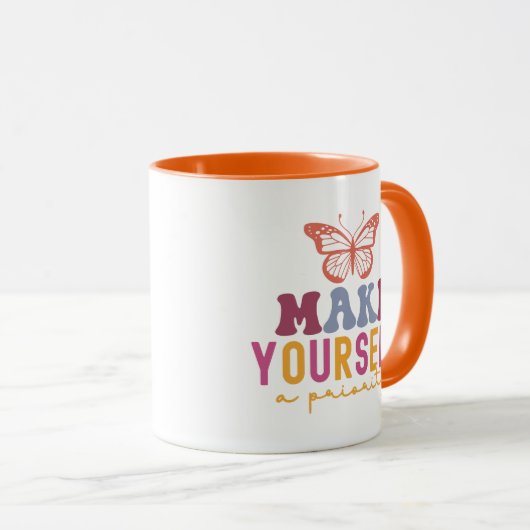 Pastel "Make Yourself a Priority" Self Care マグカップ (正面右)