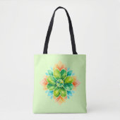 Pastel Mandala Flower Spring Garden Tote Bag トートバッグ (正面)