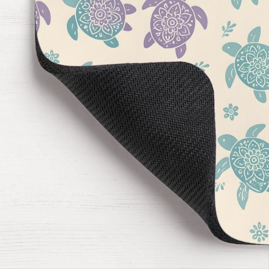 Pastel Mandala Turtle Pattern マウスパッド (コーナー)