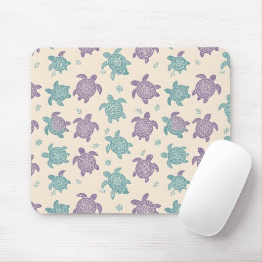 Pastel Mandala Turtle Pattern マウスパッド (マウス)