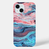 Pastel Marble Fluid Art Phone Case | Pink and Blue Case-Mate iPhoneケース (裏面)