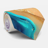 Pastel marble ink abstract glitter art ネクタイ (ロール)