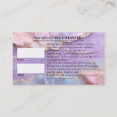Pastel Marble Lash Before care Appointment Card 予約カード (裏面)