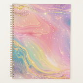 Pastel Marble Planner with Gold Sparkles プランナー手帳 (正面)